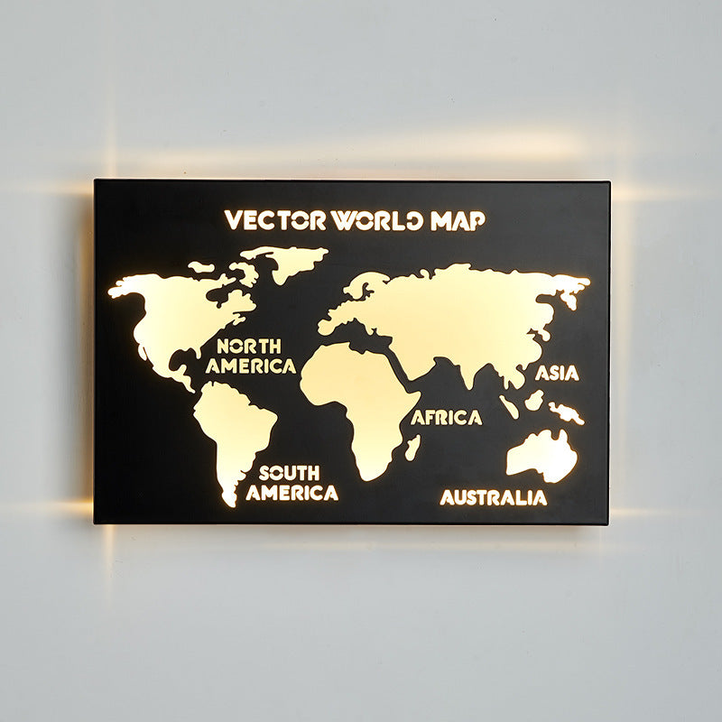 Lumière de carte du monde